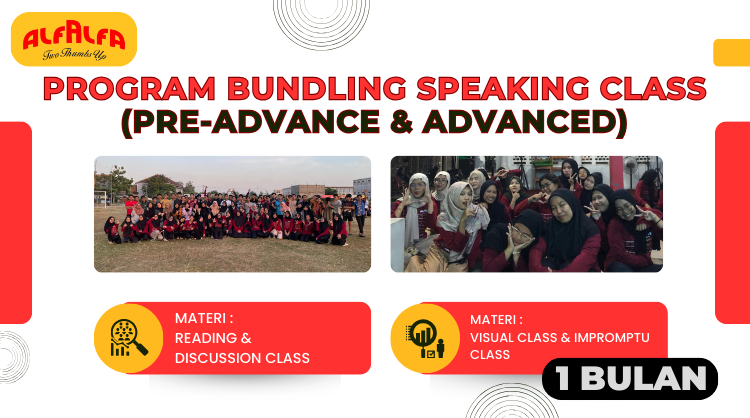 BUNDLING SPEAKING CLASS PRE-ADVANCED & ADVANCED LEVEL